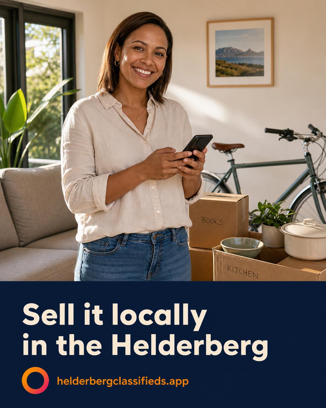 Sell it locally in the Helderberg — portrait story ad